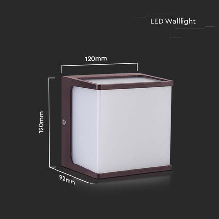 Lampada LED da Muro a Lanterna 8W Classica Colore Marrone 4000K IP65