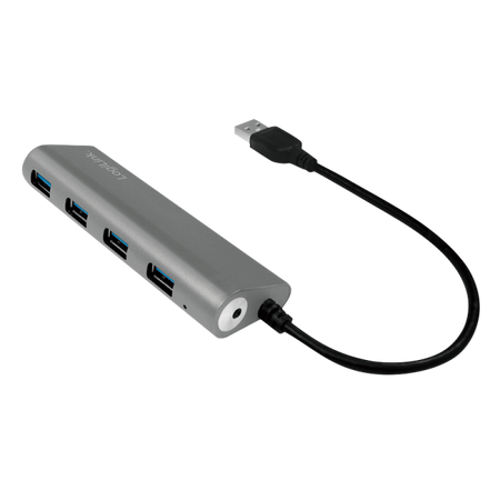 Hub USB 3.2 SuperSpeed 4 porte Alluminio Silver