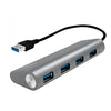 Hub USB 3.2 SuperSpeed 4 porte Alluminio Silver