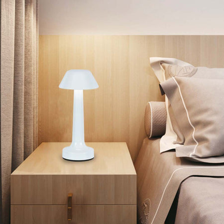 Lampada LED da Tavolo 1W Colore Bianco ricaricabile con USB C Touch Dimmerabile 3in1