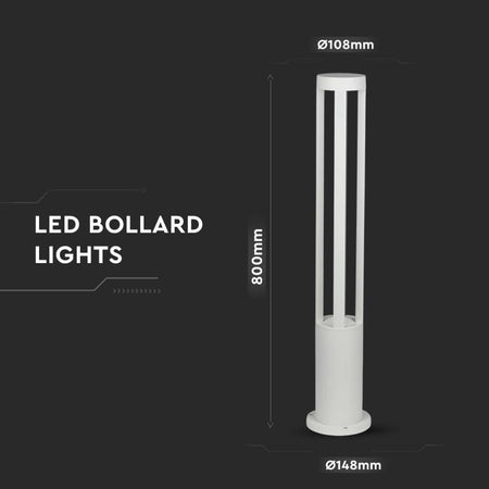 Lampada LED da Giardino Fissaggio a Terra LED COB 10W Colore Bianco h:80cm 3000K IP65