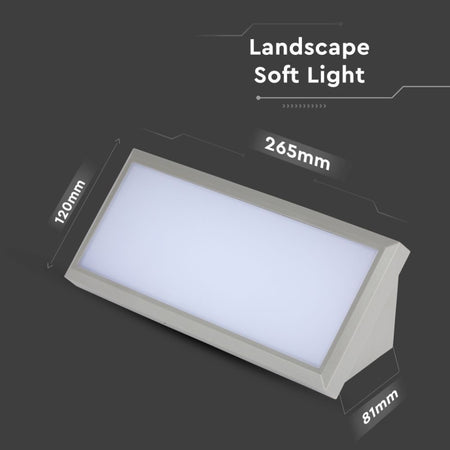 copy of Lampada LED da Muro Angolare 12W Colore Grigio 6400K IP65