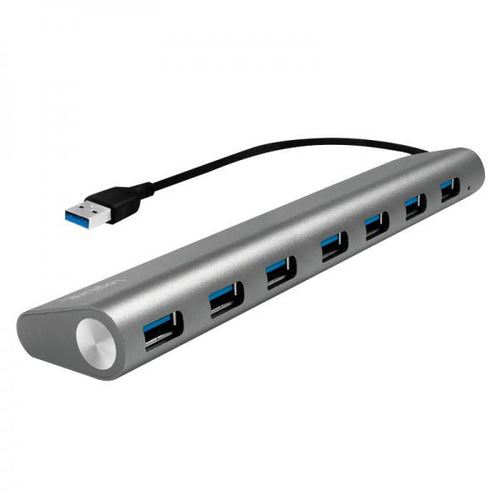 LogiLink UA0308 hub di interfaccia USB 3.2 Gen 1 [3.1 Gen 1] Type-A 5000 Mbit/s Grigio (USB 3.0 Hub, 7-port, - aluminum, grey - Warranty: 48M)