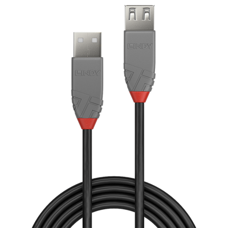 LINDY CAVO PROLUNGA 3M USB 2.0 KABEL AM / AF ANTHRA