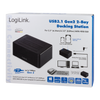 Docking Station USB3.2 Gen2 Doppio Slot HDD/SSD SATA da 2.5''/3.5'' Nero