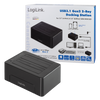 Docking Station USB3.2 Gen2 Doppio Slot HDD/SSD SATA da 2.5''/3.5'' Nero