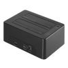 Docking Station USB3.2 Gen2 Doppio Slot HDD/SSD SATA da 2.5''/3.5'' Nero