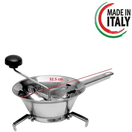 Passa Verdure Acciaio inox 18/10 3 Dischi Intercambiabili 20cm Made in italy