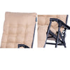 Sdraio Poltrona Giardino Con Cuscino Gravita Zero Pieghevole Acciaio Oxford Beige