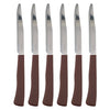 Coltelli Bistecca 24pz Manico in Polipropilene Doppia Affilatura 22cm Marrone