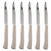 Coltelli Bistecca 24pz Manico in Polipropilene Doppia Affilatura 22cm Tortora