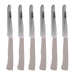 Coltelli da Tavola 24pz Manico in Polipropilene Doppia Affilatura 22cm Tortora