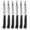 Coltelli Bistecca 24pz Manico in Polipropilene Doppia Affilatura 22cm Nero