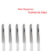 Coltelli da Tavola 24pz Manico in Polipropilene Doppia Affilatura 22cm Bianco
