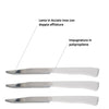 Coltelli Bistecca 24pz Manico in Polipropilene Doppia Affilatura 22cm Tortora