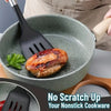 Utensili da Cucina 6pz in Acciaio e Nylon Non Graffiano Antiaderenti Nero Cromo