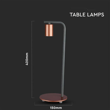 Lampada LED da Tavolo con Attacco E27 e Finiture in Bronzo
