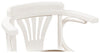 Biscottini Sedia con braccioli Thonet in massello di frassino finitura bianca e seduta in rattan L45xPR42xH77 cm.