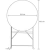 Set 3 Pezzi Giardino Tavolo con 2 Sedie da Bistrot Pieghevole Modello Parigi