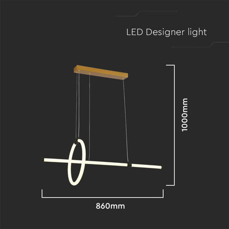 Lampadario LED a Sospensione 16W dal Design Moderno Colore Nero 3000K