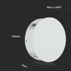 Lampada LED da Muro Rotondo 4W 110LM/W Colore Bianco 3000K IP65