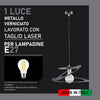 Lampadario a Sospensione Metallo Verniciato Susy 1 luce Nero/Argento