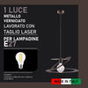Lampadario Sospensione Metallo Verniciato Susy  1 luce E27 Marrone/Oro