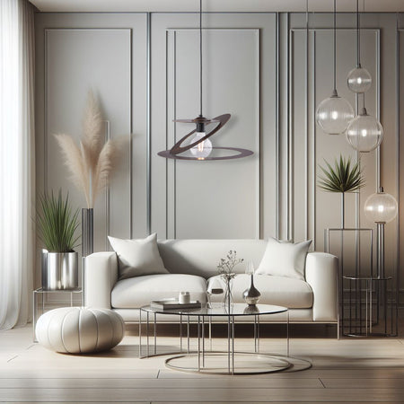 Lampadario Sospensione Metallo Verniciato Susy  1 luce E27 Marrone/Oro