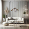 Lampadario Sospensione Metallo Verniciato Gegge 1 luce E27 Bianco/Tortora