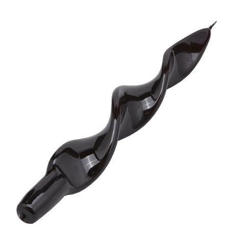 Candela fiamma spirale in cera laccata h 27 cm decorazione luminosa ambiente