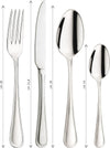 Posate 24pz in Acciaio Inox 18/10 Finitura Lucida Made in Italy 6Posti Casa Ristorante