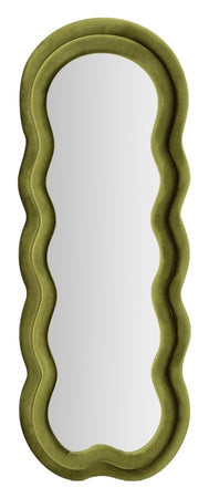 Specchio Da Muro  Miki Velluto Verde Cm 60X4X160