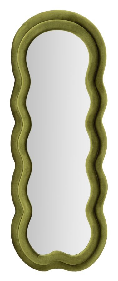 Specchio Da Muro Miki Velluto Verde Cm 60X4X160