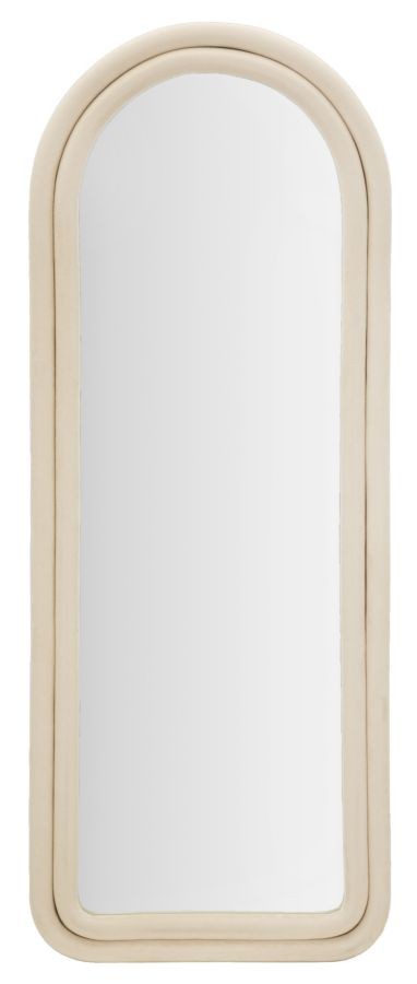 Specchio Da Muro Cloe Velluto Crema Cm 60X4X160