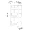 Carrello Cucina Multiuso 4Ruote 3Ripiani Portaoggetti Salvaspazio H 76cm Rosa