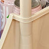Carrello Cucina Multiuso 4Ruote 3Ripiani Portaoggetti Salvaspazio H 76cm Beige