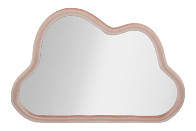 Specchio Da Muro Cloud Velluto Rosa Cm 90X4X60