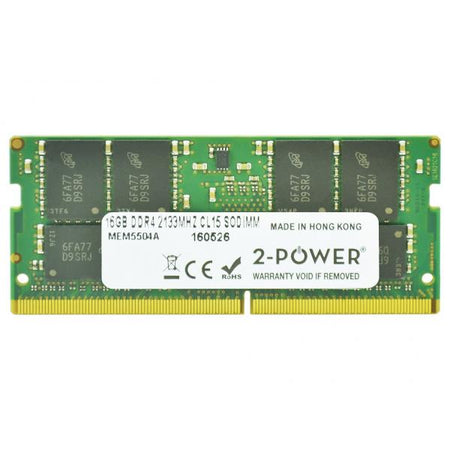 2-Power 2P-KVR21S15D8/16 memoria 16 GB 1 x 16 GB DDR4 (16GB DDR4 2133MHZ CL15 SoDIMM)