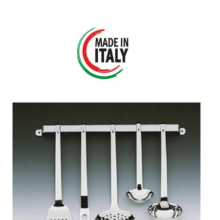 Mestoli Cucina kit 7 pz in Acciaio Inox 18/10 Made in Italy Barra + 6Utensili