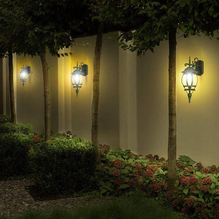 Lanterna da Giardino 22 x H 52 cm Stile Vittoriano Classico 1 x E27 Verde Bronzo