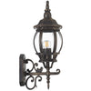 Lanterna da Giardino 22 x H 52 cm Stile Vittoriano Classico 1 x E27 Grigio e Ottone