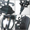 Lanterna da Giardino 22 x H 52 cm Stile Vittoriano Classico 1 x E27 Verde Bronzo