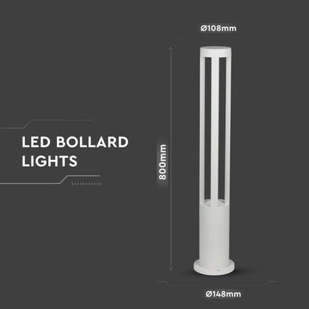 Lampada LED da Giardino Fissaggio a Terra LED COB 10W Colore Bianco h:80cm 6400K IP65