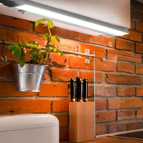 Luce Sotto Pensile Cucina 90 cm per Mobili Barra 90 LED in Alluminio Inclinabile