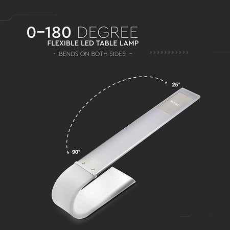 Lampada LED da Tavolo 6,5W Flessibile Cambio Colore 3 in 1 Corpo Bianco Dimmerabile