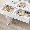 Consolle Trucco con Specchio a Led Mobile Makeup 2 Cassetti 80x40 H 140cm Luce Regolabile