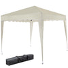 Gazebo 3x3 Pieghevole Ecrù Impermeabile Pieghevole Tendone Giardino Con Sacca