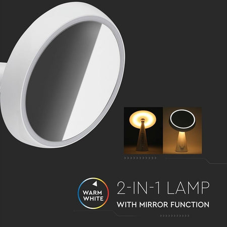 Lampada LED a Specchio 5W con Adattatore Orientabile Colore Bianco 3000K Dimmerabile