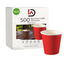 Bicchieri Caffe in Carta 75ml H. 5cm Maxi Scorta 500pz 100% Biodegradabili Rosso