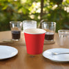 Bicchieri Caffe in Carta 75ml H. 5cm Maxi Scorta 500pz 100% Biodegradabili Rosso